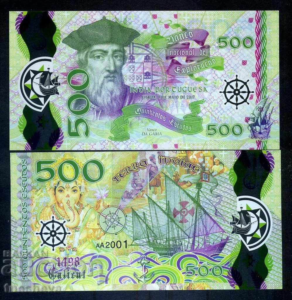 Portuguese India, 500 Escudo 2017, polymer with price 28.80 BGN | € 14.73 Portuguese India, 500 Escudo 2017, polymer with price 28.80 BGN | € 14.73