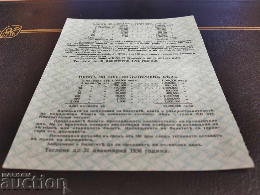 Auction 2 Lottery tickets from 1936. TITLE 6 Roman numerals III and IV Auction 2 Lottery tickets from 1936. TITLE 6 Roman numerals III and IV