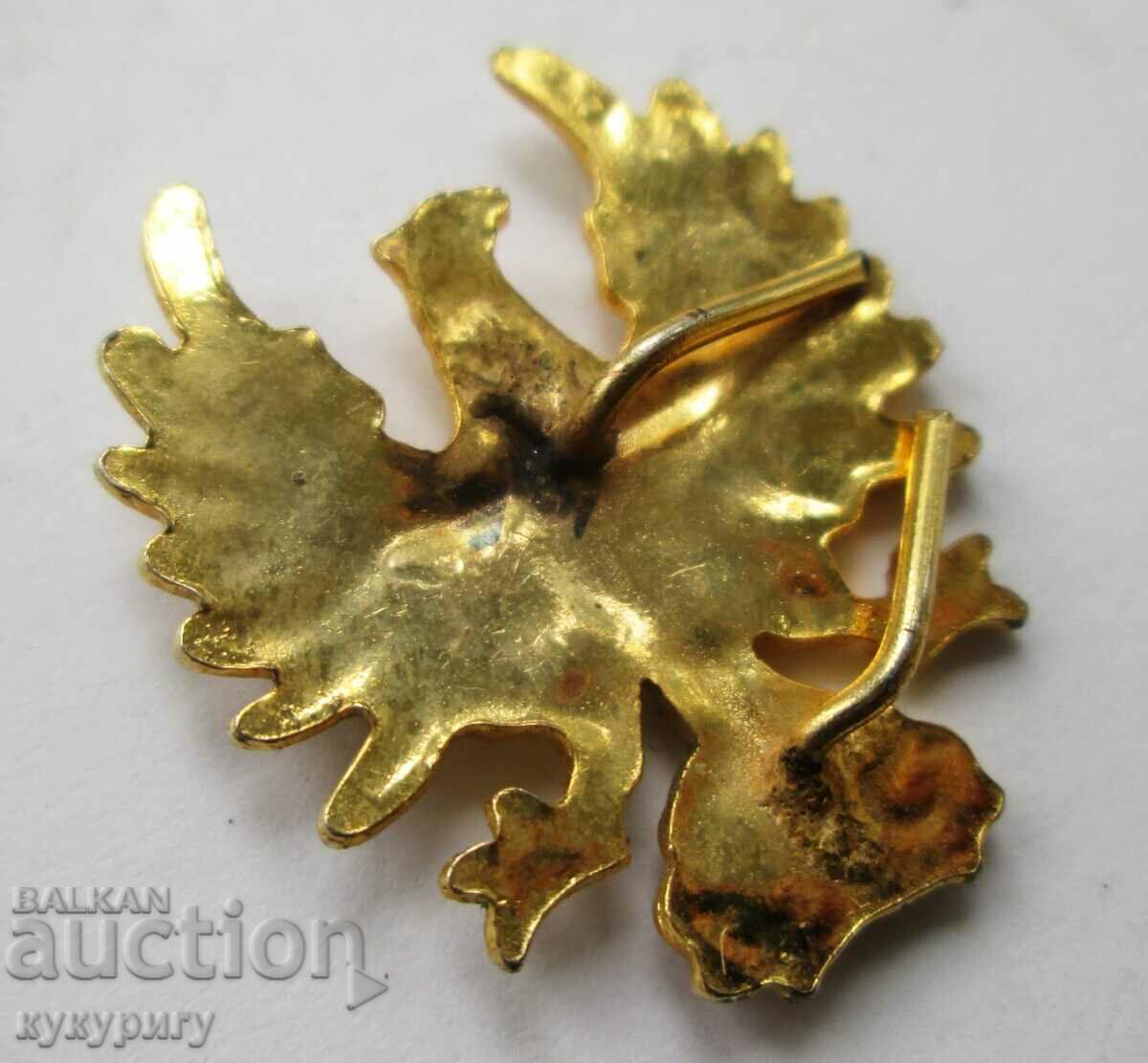 Old ecclesiastical lapel badge gilt eagle cross enamel with price 15.00 BGN | € 7.67 Old ecclesiastical lapel badge gilt eagle cross enamel with price 15.00 BGN | € 7.67