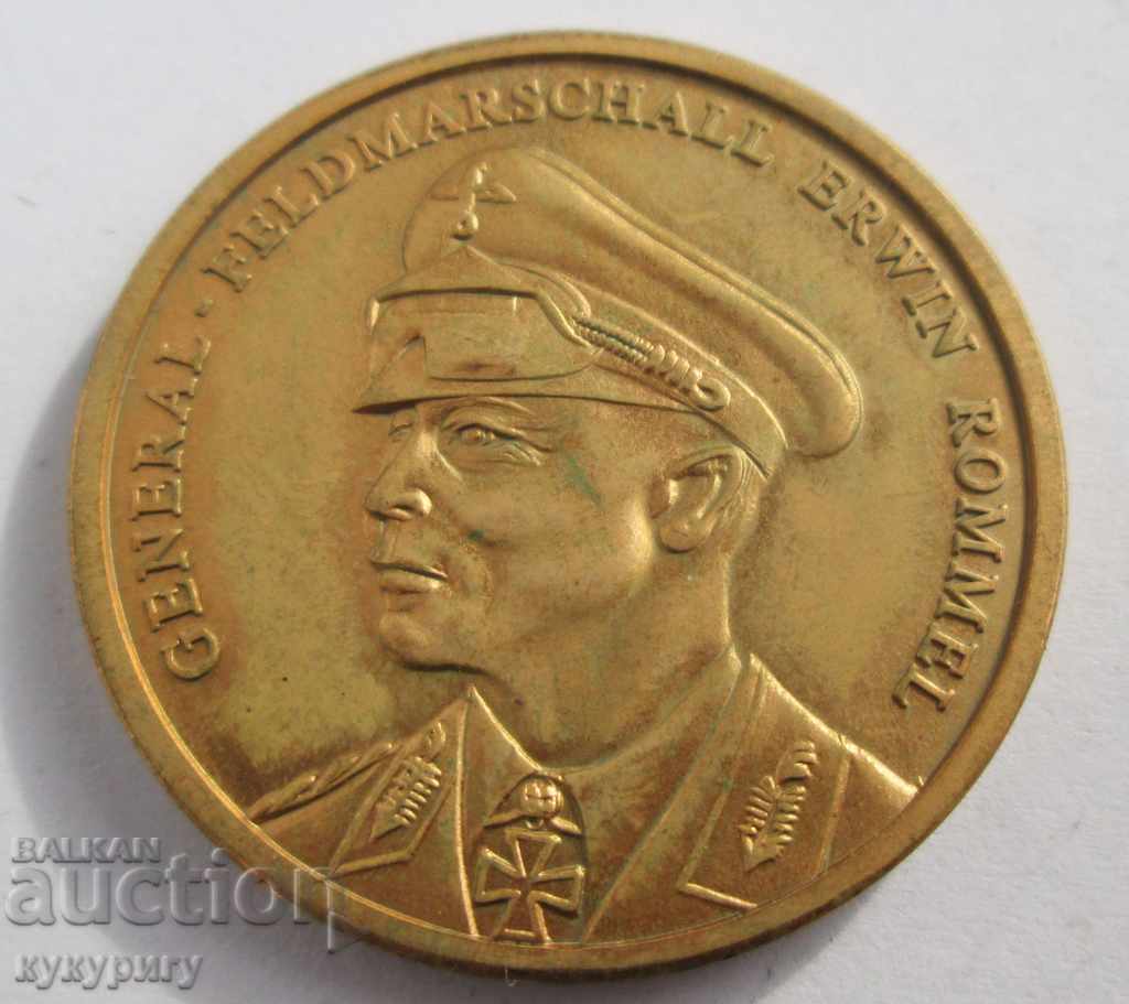 German medal plaque General Field Marshal Erwin Rommel - 5 German medal plaque General Field Marshal Erwin Rommel - 5
