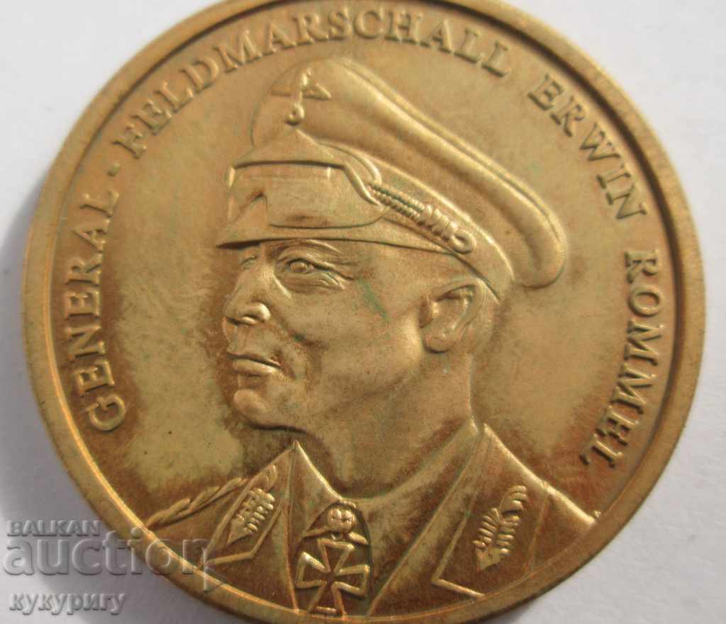 German medal plaque General Field Marshal Erwin Rommel - 6 German medal plaque General Field Marshal Erwin Rommel - 6