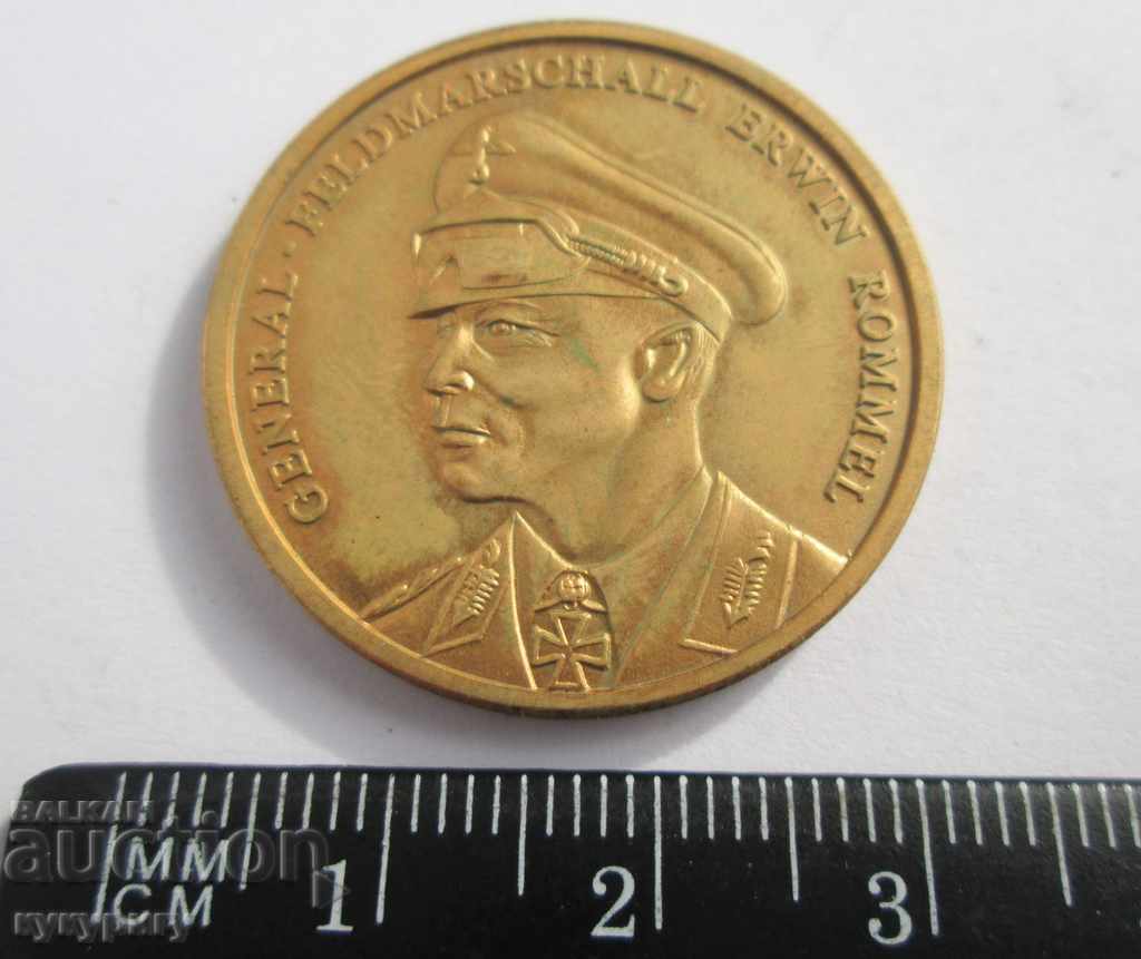 German medal plaque General Field Marshal Erwin Rommel - 7 German medal plaque General Field Marshal Erwin Rommel - 7