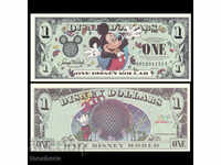 DISC 1 Dollar, 2000, A Series, UNC Fantasy Banknote Mickey