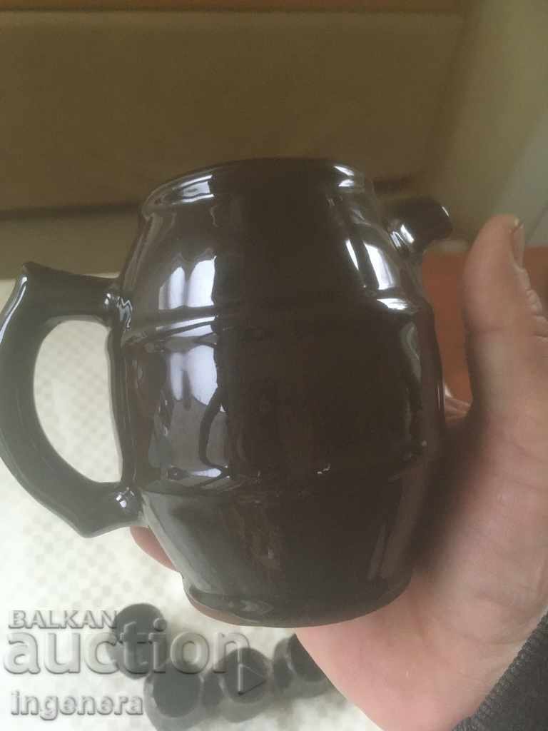 ТРОЯНСКА КЕРАМИКА ОТ 70-ТЕ КАНА ЧАША СЕРВИЗ ЗА РАКИЯ с цена 21.00 лв. | € 10.74 ТРОЯНСКА КЕРАМИКА ОТ 70-ТЕ КАНА ЧАША СЕРВИЗ ЗА РАКИЯ с цена 21.00 лв. | € 10.74