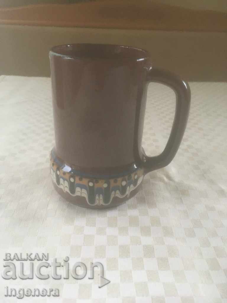 TROYAN CERAMICS FROM THE 70'S A GLASS CUP