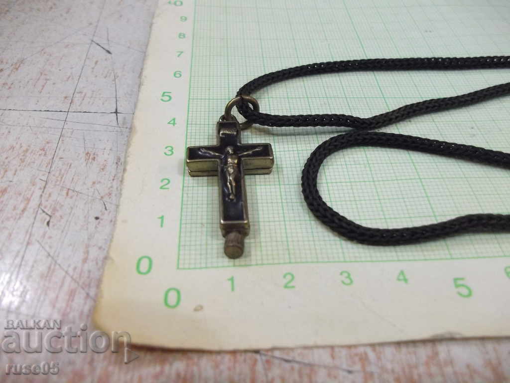 Auction  Cross with crucifix bronze reliquary