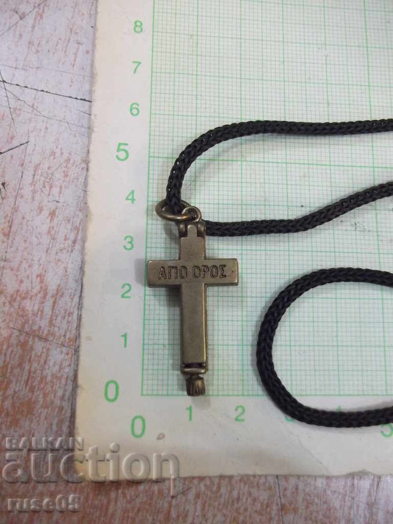 Cross with crucifix bronze reliquary - 5