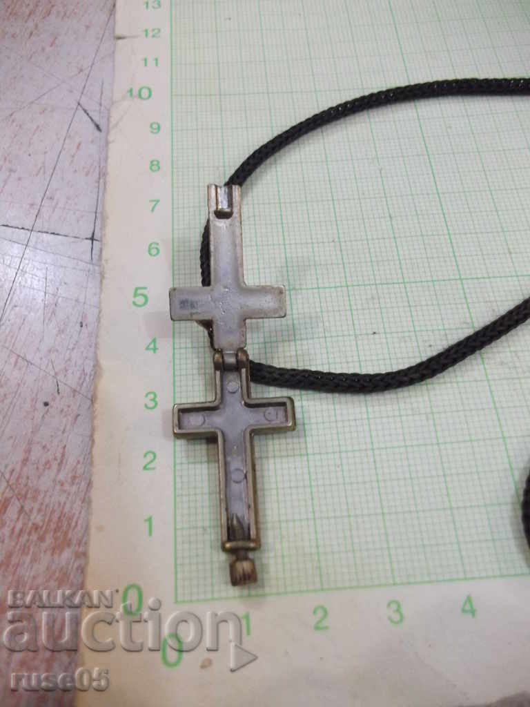 Cross with crucifix bronze reliquary - 6