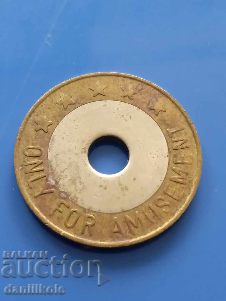 Auction  * $ * Y * $ * ONLY FOR AMUSEMENT GOLDEN PLAY TOKEN EXCELLENT * $ * Y * $ *