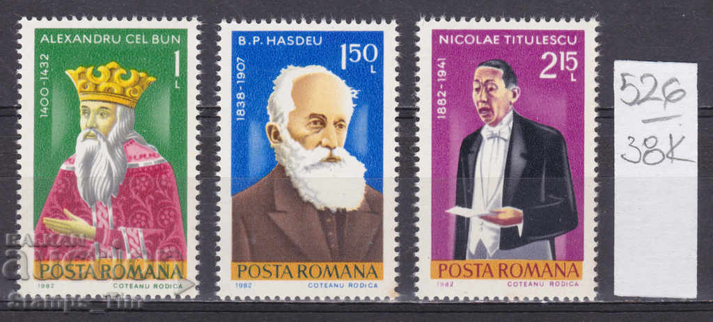 38K526 / Romania 1982 Prominent personalities **