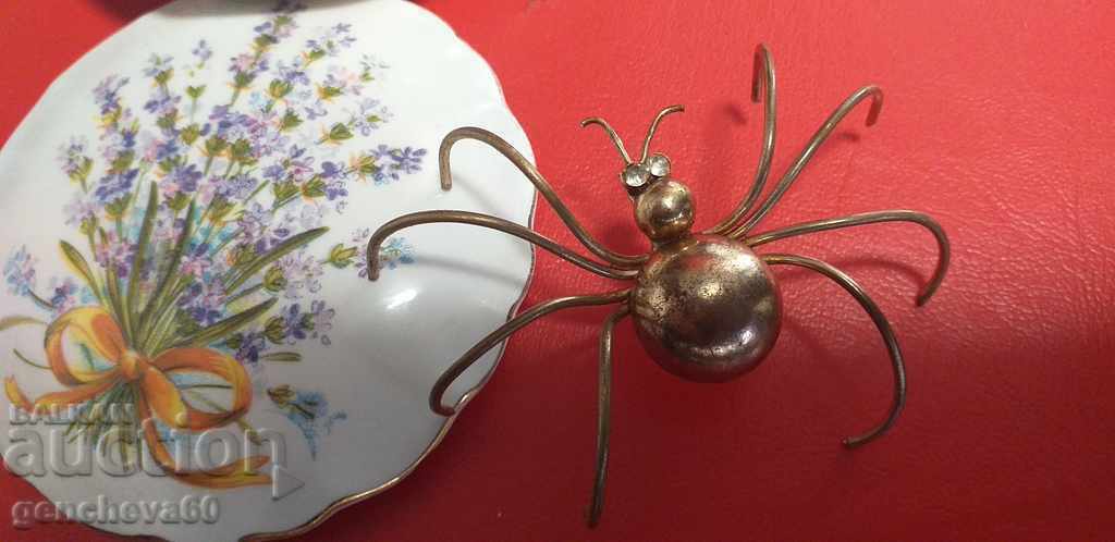 Antique rare brooch "Spider" in a porcelain box - 5 Antique rare brooch "Spider" in a porcelain box - 5