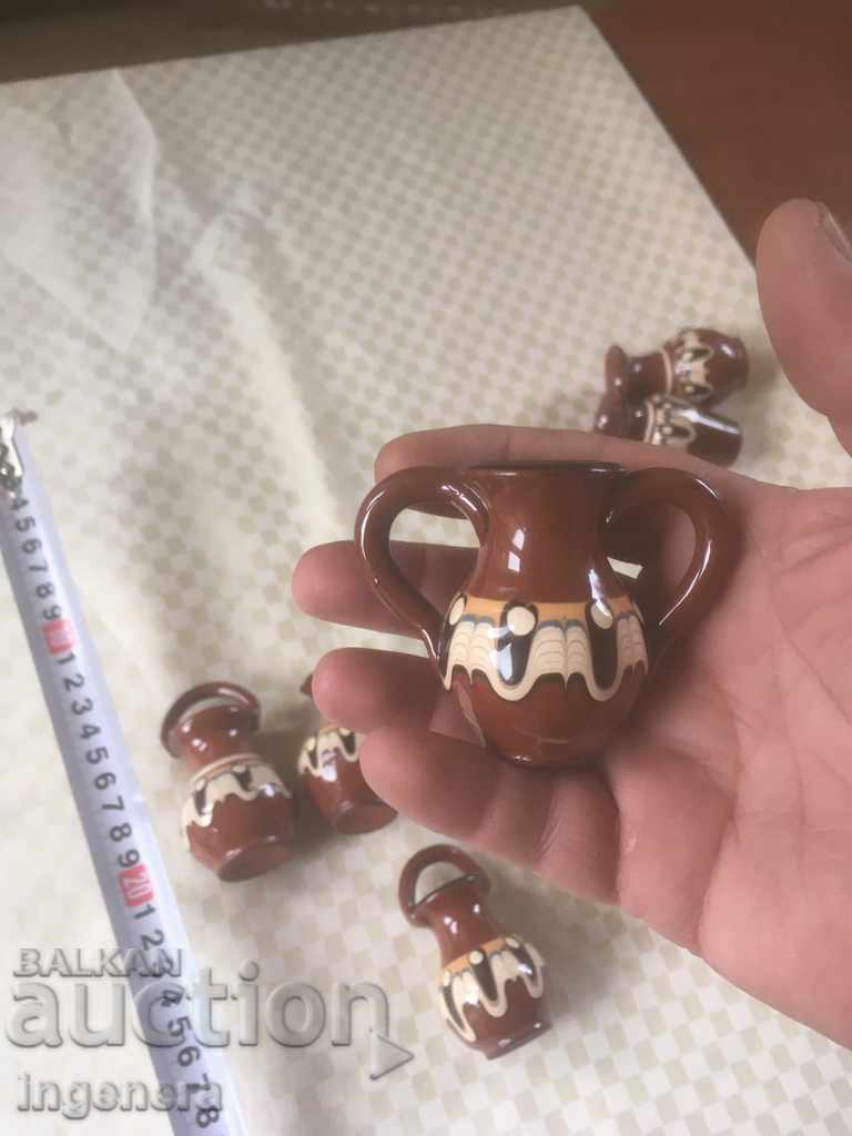 TROYAN CERAMICS FROM THE 70'S MINI CHILDREN'S BEAUTY - 6 TROYAN CERAMICS FROM THE 70'S MINI CHILDREN'S BEAUTY - 6