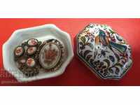 Porcelain box, bracelet, pin-porcelain for