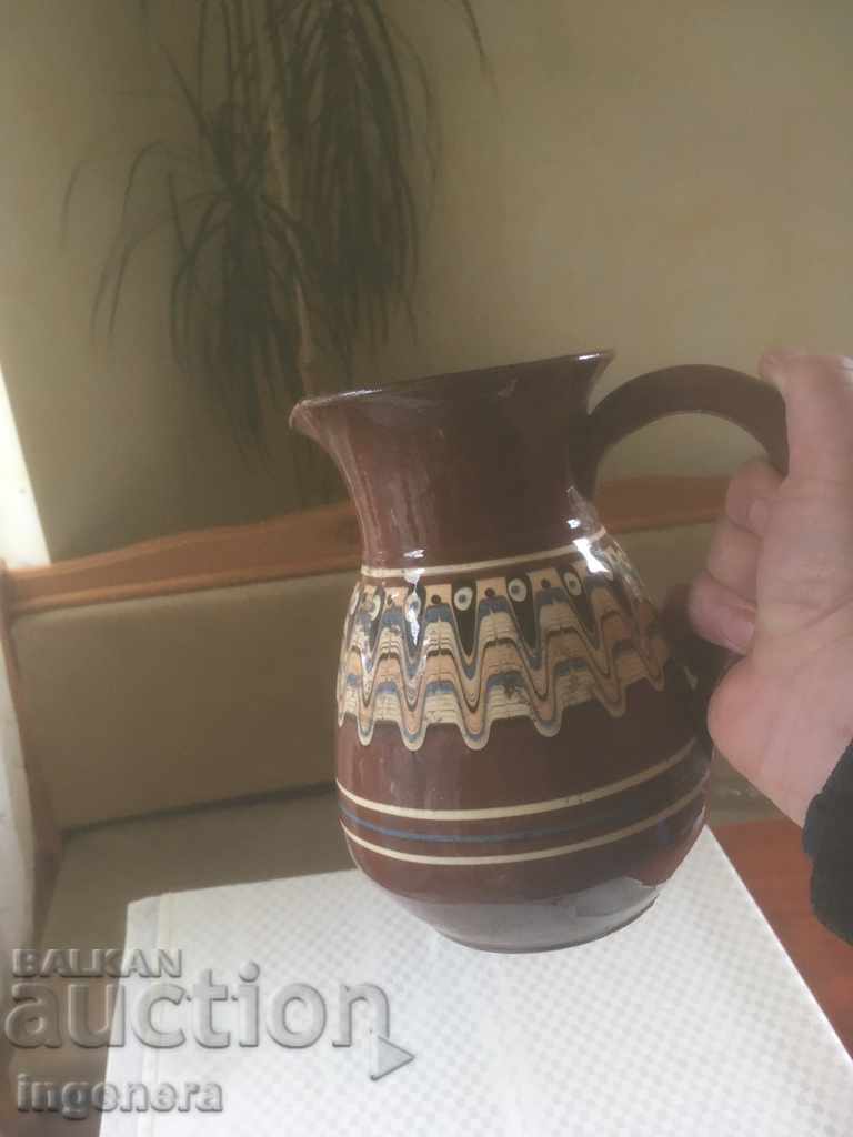 TROYAN CERAMICS FROM THE 70'S GREAT JUG with price 14.00 BGN | € 7.16 TROYAN CERAMICS FROM THE 70'S GREAT JUG with price 14.00 BGN | € 7.16