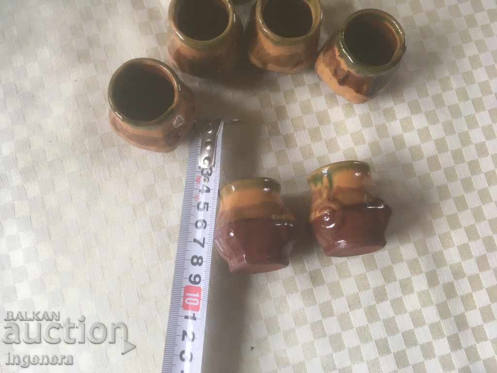 TROYAN CERAMICS FROM THE 70'S SERVICE FOR BRANDY GLASS with price 11.00 BGN | € 5.62 TROYAN CERAMICS FROM THE 70'S SERVICE FOR BRANDY GLASS with price 11.00 BGN | € 5.62