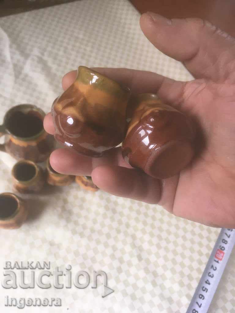 Auction TROYAN CERAMICS FROM THE 70'S SERVICE FOR BRANDY GLASS Auction TROYAN CERAMICS FROM THE 70'S SERVICE FOR BRANDY GLASS