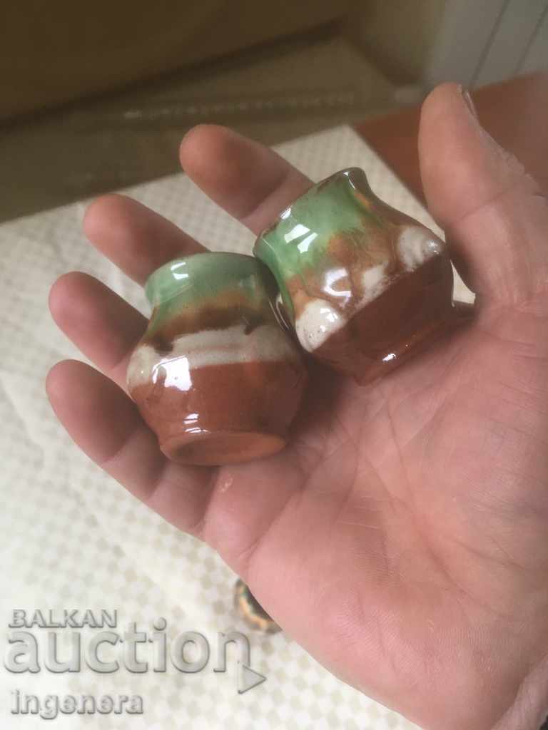 TROYAN CERAMICS FROM THE 70'S BRANDY SERVICE with price 11.00 BGN | € 5.62 TROYAN CERAMICS FROM THE 70'S BRANDY SERVICE with price 11.00 BGN | € 5.62