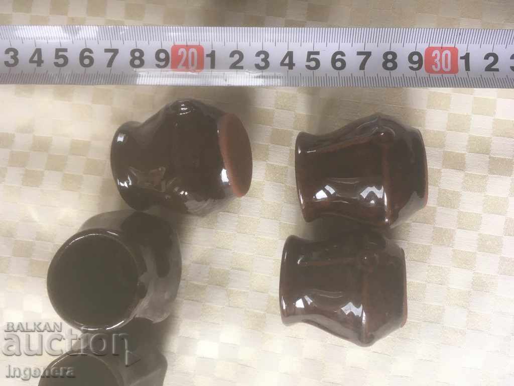 TROYAN CERAMICS FROM THE 70'S GLASSES GLASSES FOR PLUM BRANDY with price 11.00 BGN | € 5.62 TROYAN CERAMICS FROM THE 70'S GLASSES GLASSES FOR PLUM BRANDY with price 11.00 BGN | € 5.62