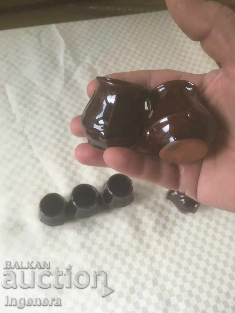 Auction TROYAN CERAMICS FROM THE 70'S GLASSES GLASSES FOR PLUM BRANDY Auction TROYAN CERAMICS FROM THE 70'S GLASSES GLASSES FOR PLUM BRANDY