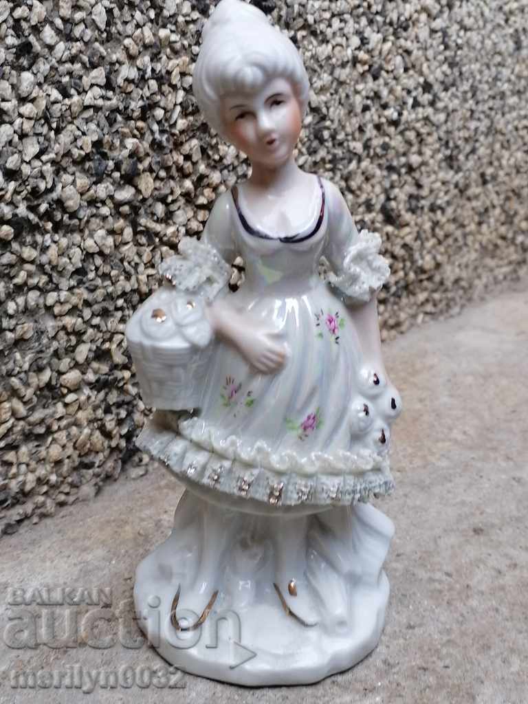 Figura veche de porțelan, plastic, figurină, porțelan