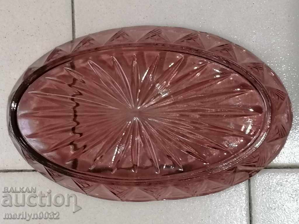 Auction Glass tray 70s PRC Auction Glass tray 70s PRC