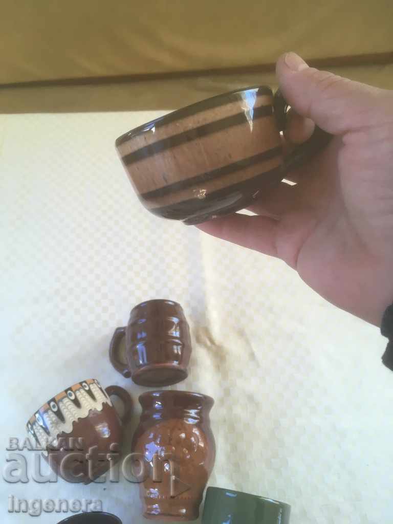 ТРОЯНСКА КЕРАМИКА ОТ 70-ТЕ ЧАША ВИНО КАФЕ РАЗЛИЧНИ-6 БР - 5 ТРОЯНСКА КЕРАМИКА ОТ 70-ТЕ ЧАША ВИНО КАФЕ РАЗЛИЧНИ-6 БР - 5