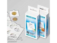 Leuchtturm self-adhesive. cards for coins 25 pcs / op.17.5 mm