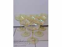 Frumos set de pahare de șampanie 6 buc pahar anii '60 RPR