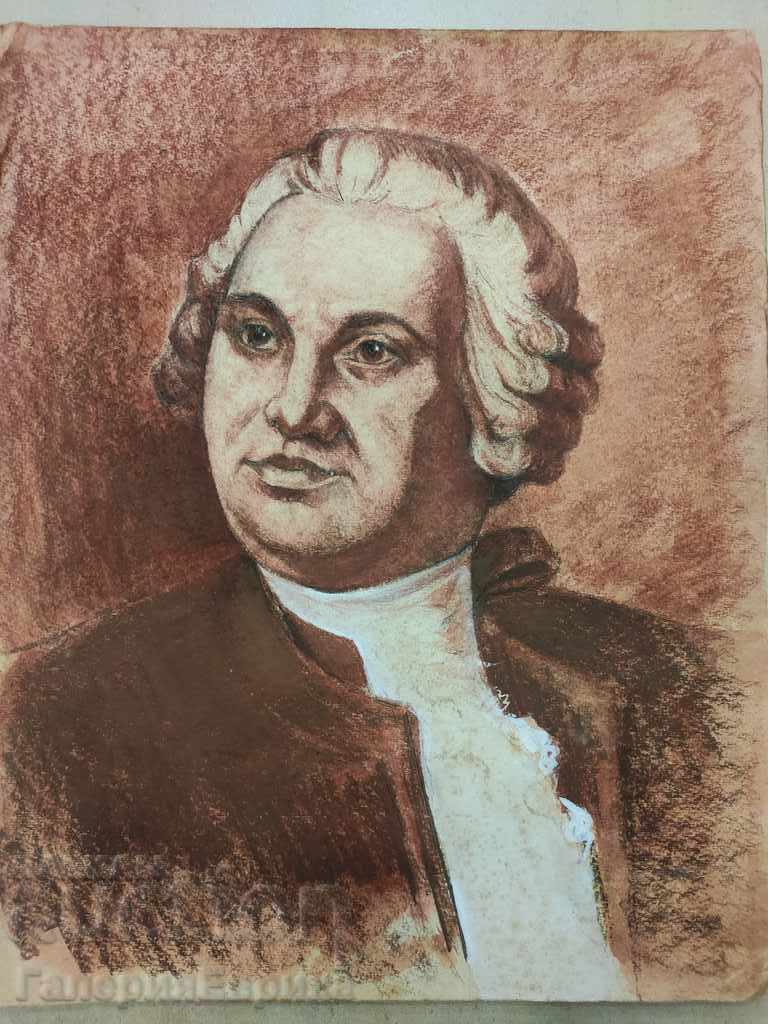 Bulgarian author mixed media "Portrait" with price 19.00 BGN | € 9.71 Bulgarian author mixed media "Portrait" with price 19.00 BGN | € 9.71