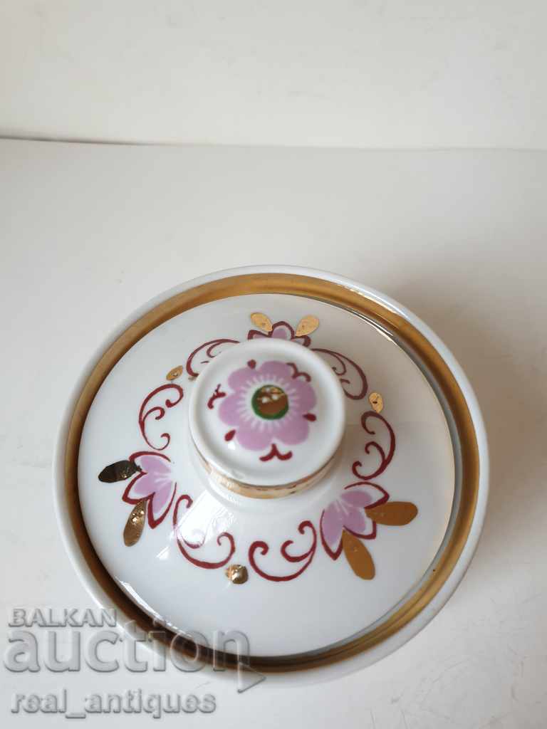 Auction Old porcelain sugar bowl Auction Old porcelain sugar bowl