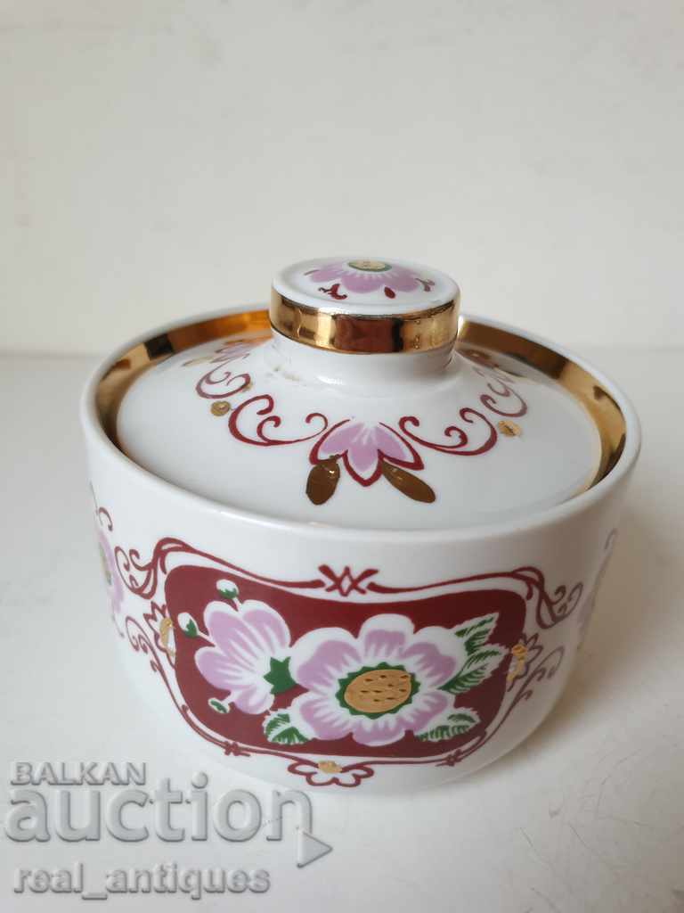 Old porcelain sugar bowl