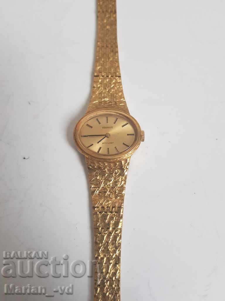 Ladies mechanical gold watch Tissot stylist