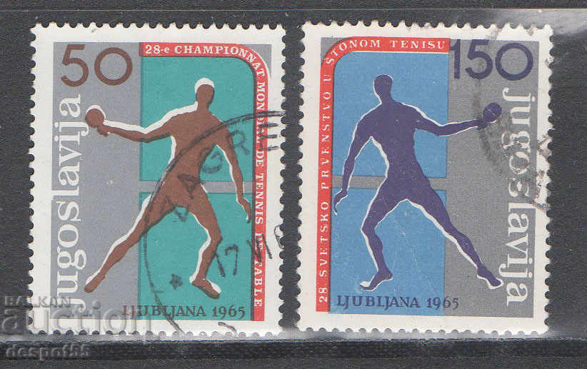 1965. Iugoslavia. Al 28-lea Campionat Mondial de tenis de masă.