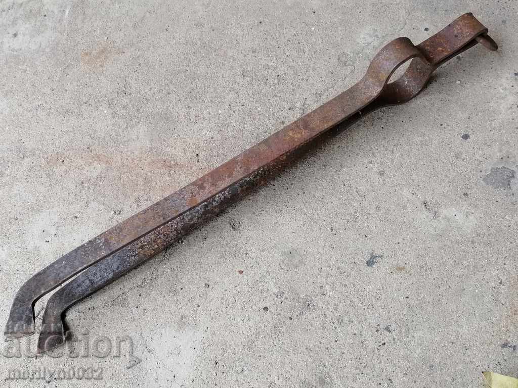 Old tongs, dilaf, wrought iron - 6