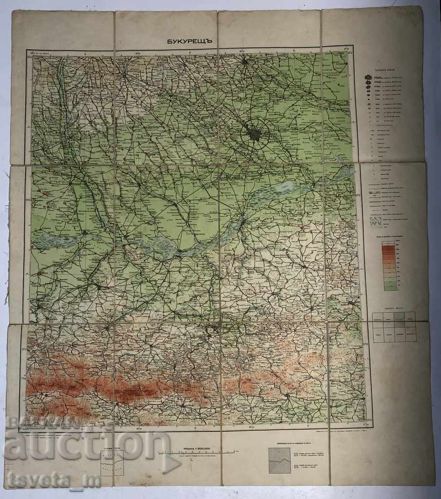 1943 Военна карта Букурещ , Втора Световна Война