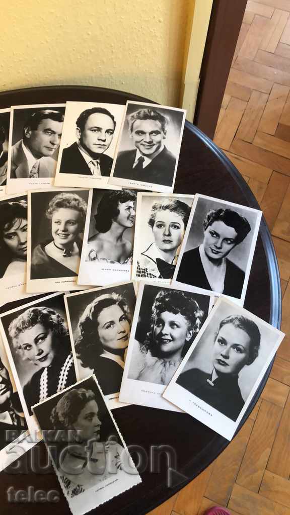 Delivery of Set of 23 photos of Soviet actors and actresses Delivery of Set of 23 photos of Soviet actors and actresses