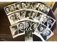 Set of 23 photos of Soviet actors and actresses