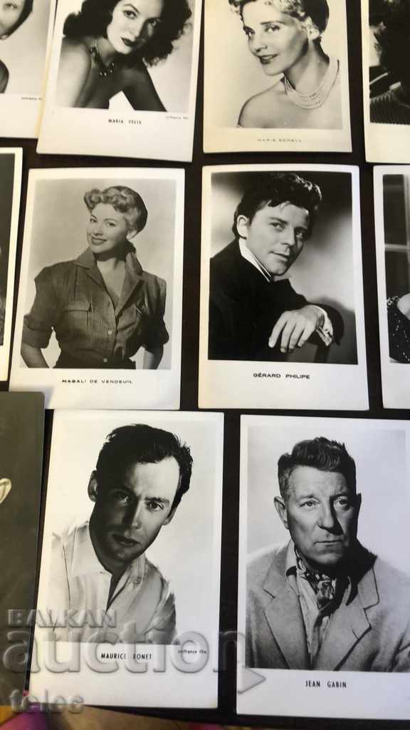 Δημοπρασία Σετ 18 φωτογραφιών - καρτ ποστάλ γαλλικών κινηματογραφικών αστέρων Δημοπρασία Σετ 18 φωτογραφιών - καρτ ποστάλ γαλλικών κινηματογραφικών αστέρων