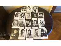 Set of 18 photos - cards of French movie stars