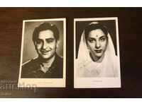 Indian movie stars Raj Kapoor and Nargis