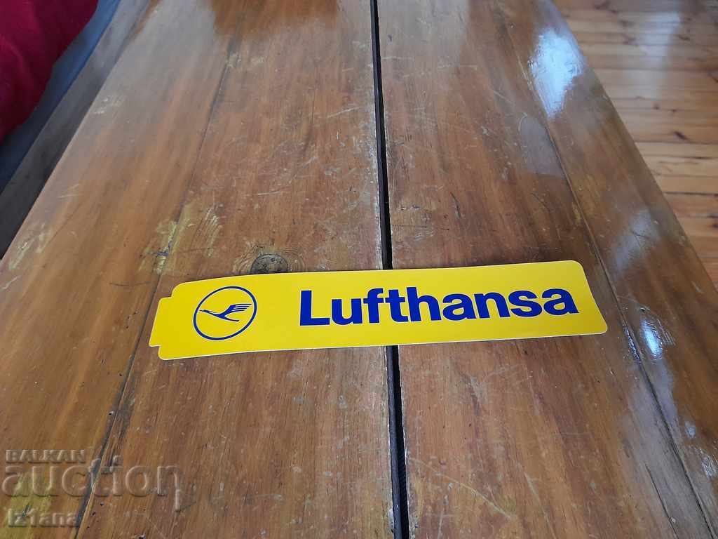 Παλιό αυτοκόλλητο, αυτοκόλλητο Lufthansa