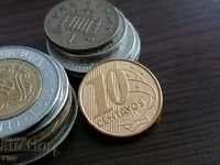 Монета - Бразилия - 10 центавос | 2010г.