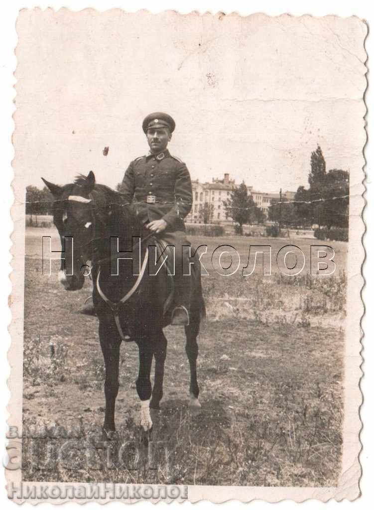 SMALL OLD PHOTO CAVALRYMAN ON HORSE A707 SMALL OLD PHOTO CAVALRYMAN ON HORSE A707