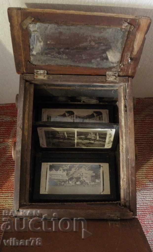 Auction Old Wooden Stereoscope Auction Old Wooden Stereoscope