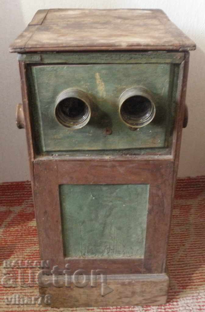 Stereoscop vechi din lemn