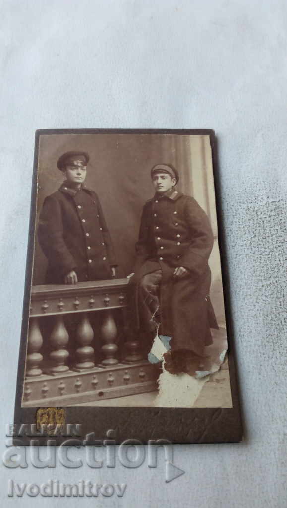 Снимка Видин Двама ученици в униформи 1921