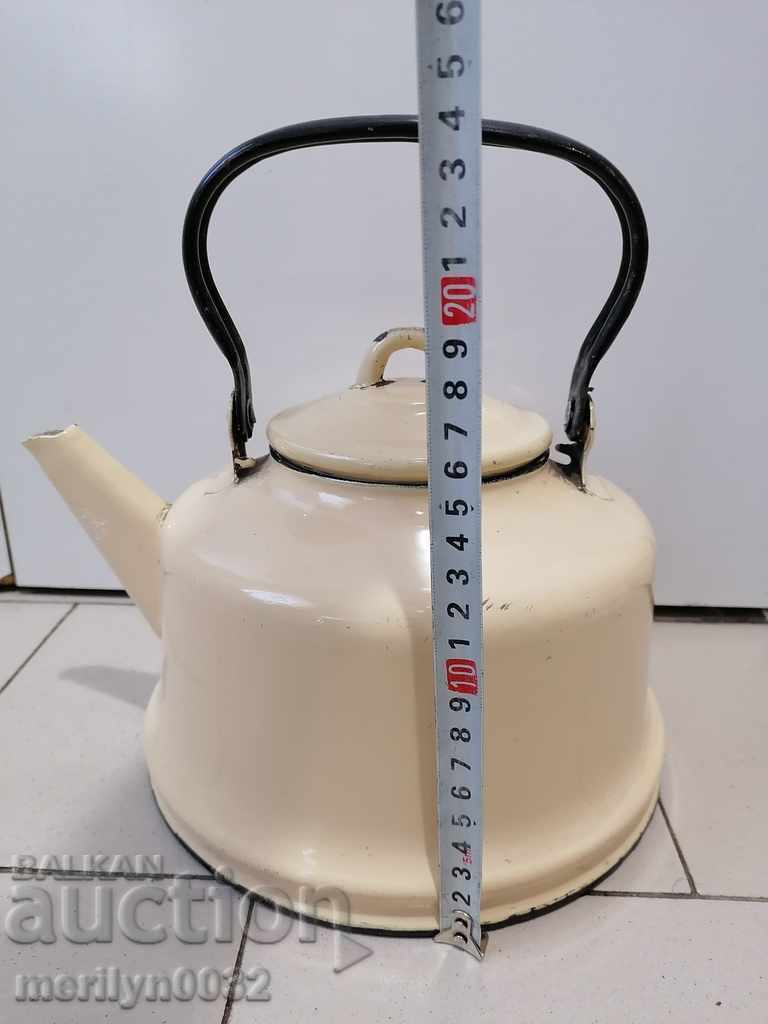 Enameled teapot from the Sotsa, a vessel with enamel, USSR with price 45.00 BGN | € 23.01