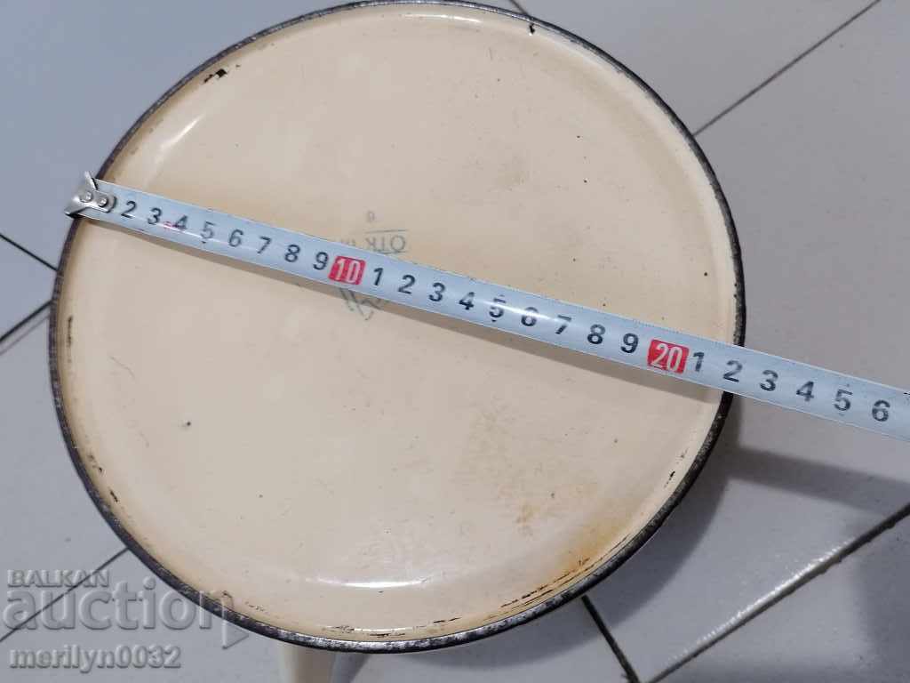 Enameled teapot from the Sotsa, a vessel with enamel, USSR - 6