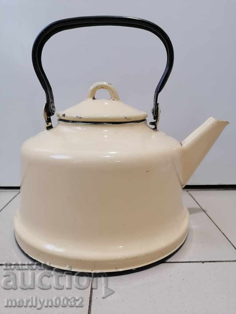 Enameled teapot from the Sotsa, a vessel with enamel, USSR