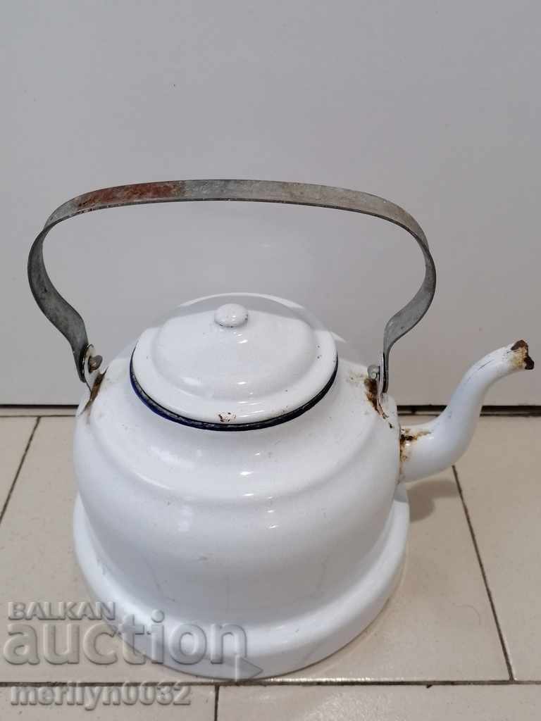 Enameled teapot from the Sotsa, a vessel with enamel, USSR with price 45.00 BGN | € 23.01 Enameled teapot from the Sotsa, a vessel with enamel, USSR with price 45.00 BGN | € 23.01